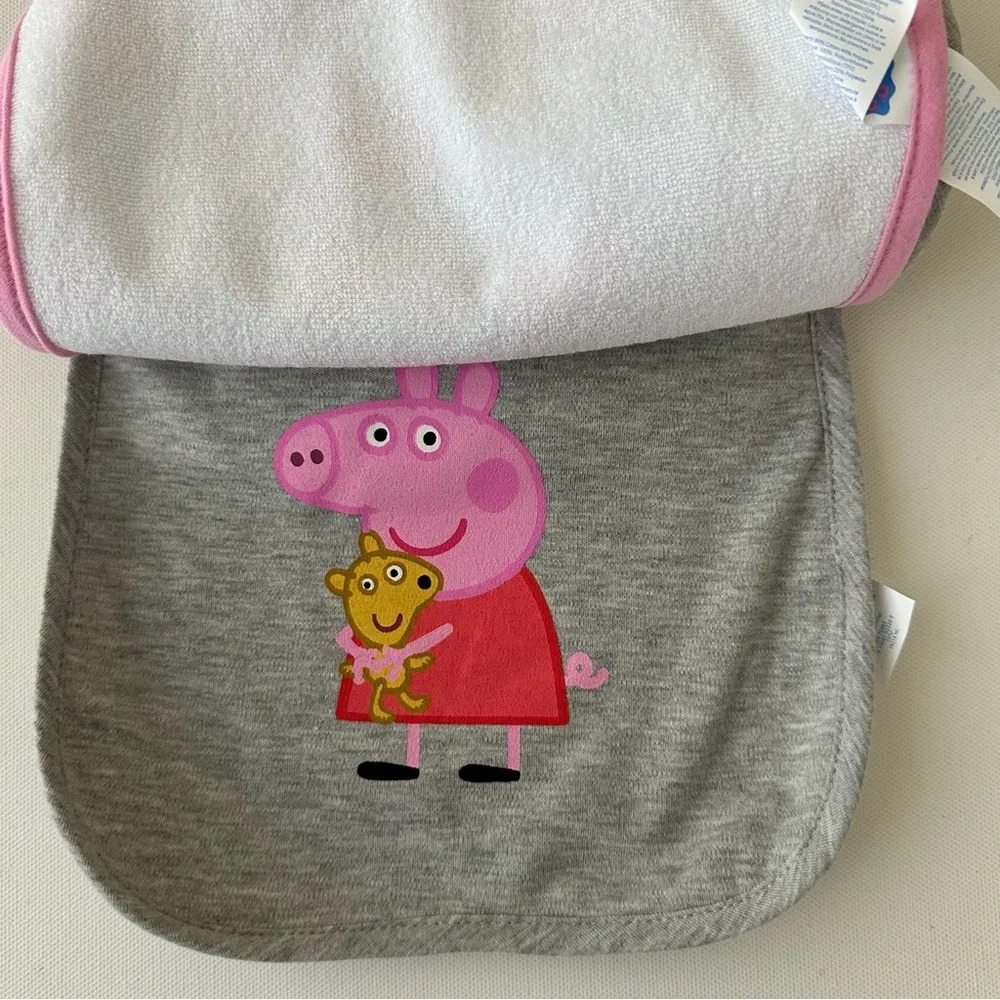 Peppa Pig 3-pk Toddler Girl Bibs Water Resistant NWT